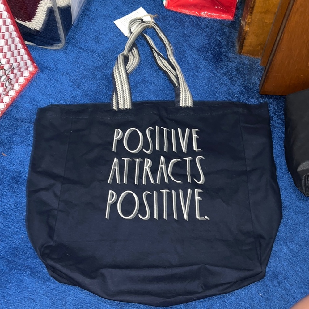 “Positive attracts positive” tote